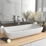 Vidaxl Washbasin rektangulær 71x38 cm keramisk matte hvit