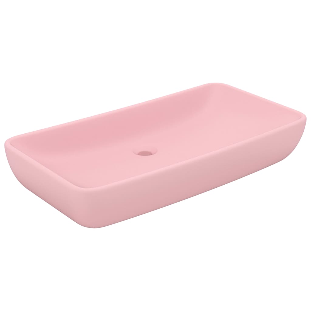 VidaXL Washbasin Rectangular 71x38 cm Ceramic Matpown