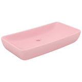 VidaXL Washbasin Rectangular 71x38 cm Ceramic Matpown