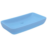 VidaXL Washbasin Rectangular 71x38 cm Ceramic matt light blue