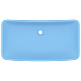 VidaXL Washbasin Rectangular 71x38 cm Ceramic matt light blue