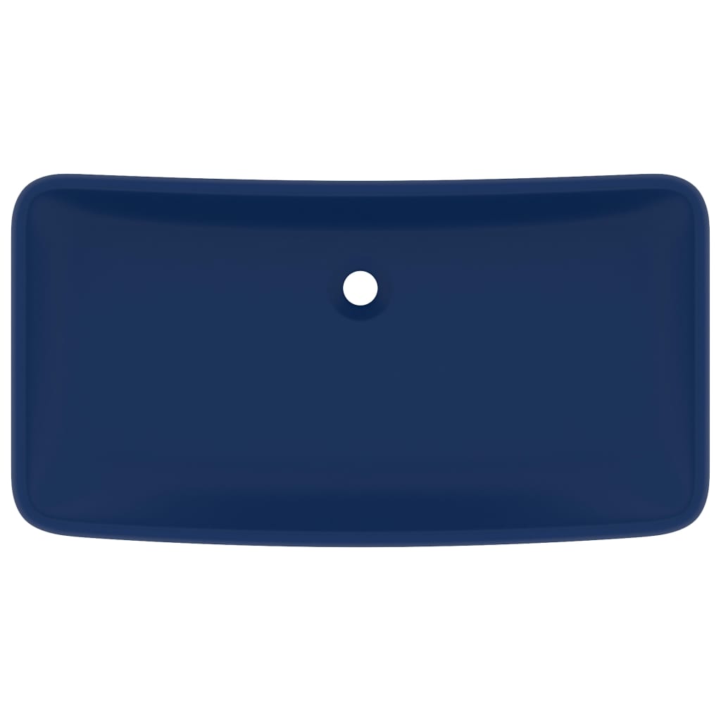 Vidaxl Washingin Rectangular 71x38 cm Mat de céramique bleu foncé