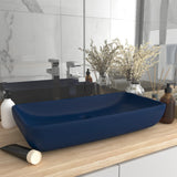 Vidaxl Washingin Rectangular 71x38 cm Mat de céramique bleu foncé