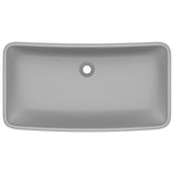 Vidaxl Washbasin rektangulær 71x38 cm keramisk matt lys grå