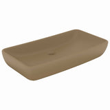 Vidaxl Washbasin Rectangular 71x38 cm de crema de cerámica de cerámica