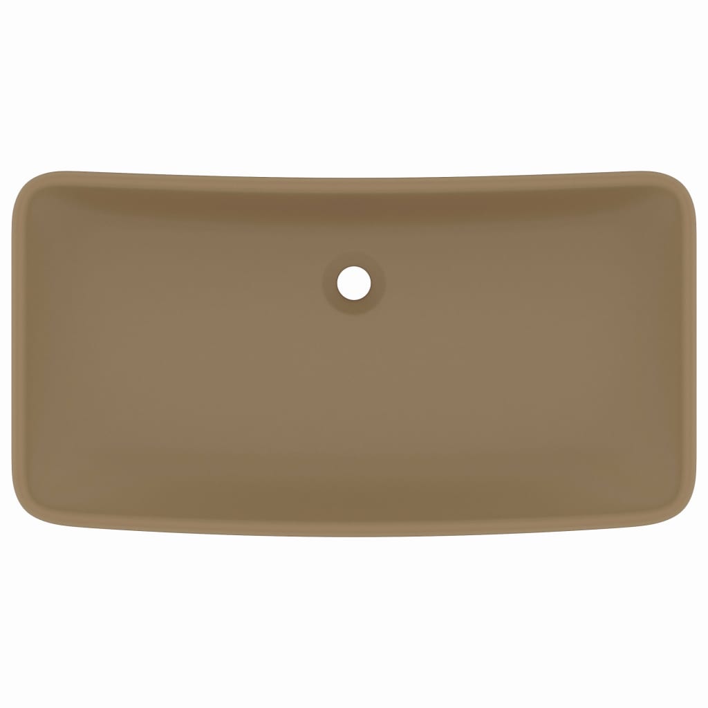 Vidaxl Washbasin rektangulær 71x38 cm keramisk matcreme