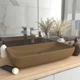 Vidaxl Washbasin Rectangular 71x38 cm de crema de cerámica de cerámica