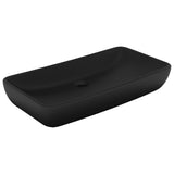 VidaXL Washbasin Rectangular 71x38 cm Ceramic matte black