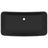 VidaXL Washbasin Rectangular 71x38 cm Ceramic matte black