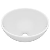 Vidaxl Washbasin Round 32.5x14 cm keramisk matte hvit