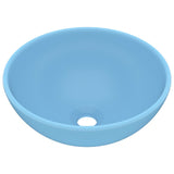 Vidaxl Washbeasin rund 32,5 x 14 cm Keramik Matt Hellblau