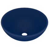 Vidaxl Washbasin Round 32,5x14 cm keramická rohož tmavě modrá