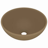 VidaXL Washbasin Around 32.5x14 cm Ceramic Mat Cream