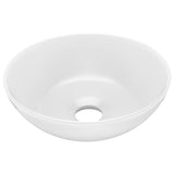 Vidaxl Washbasin Round Ceramic Mat White