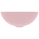 VidaXL Washbasin Round Ceramic Satpoze