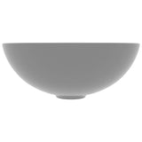 Vidaxl Washcasin Round Ceramic Light Grey