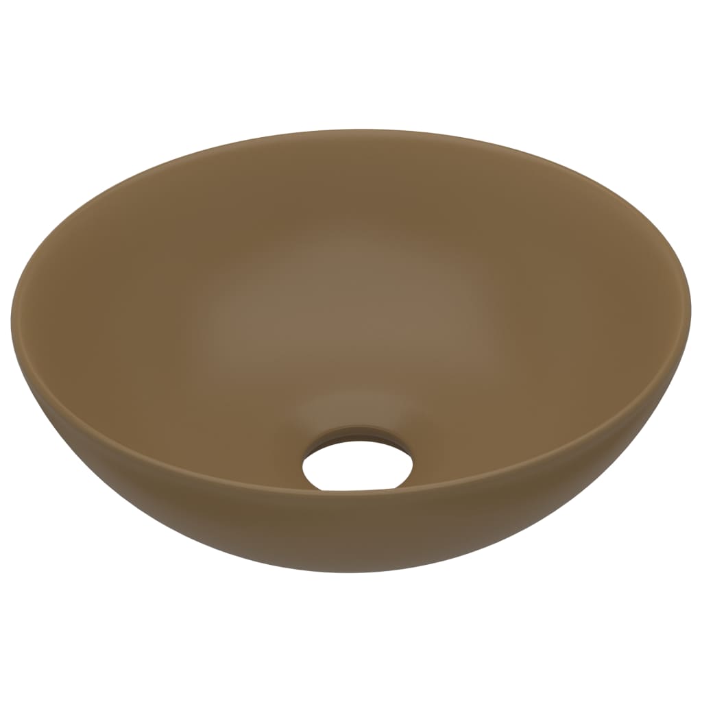 Vidaxl Washbasin Round Céramique Matcream