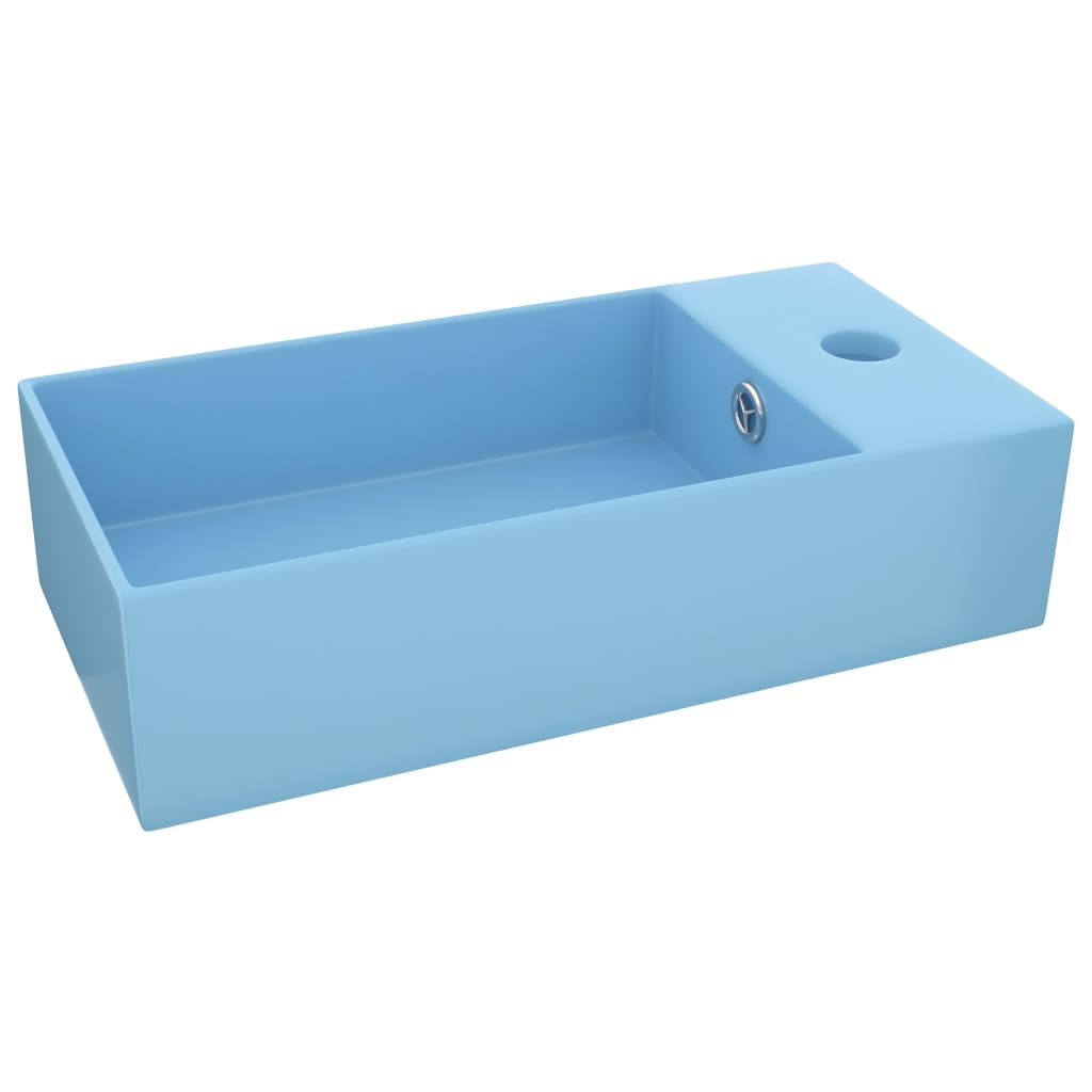 Vidaxl Washbasin con aterrizaje de cerámica azul