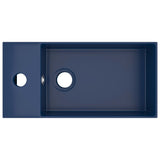 VidaXL Washbasin with landing ceramic dark blue