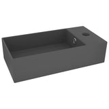 Vidaxl Washbasin s přistávací keramickou tmavě šedou