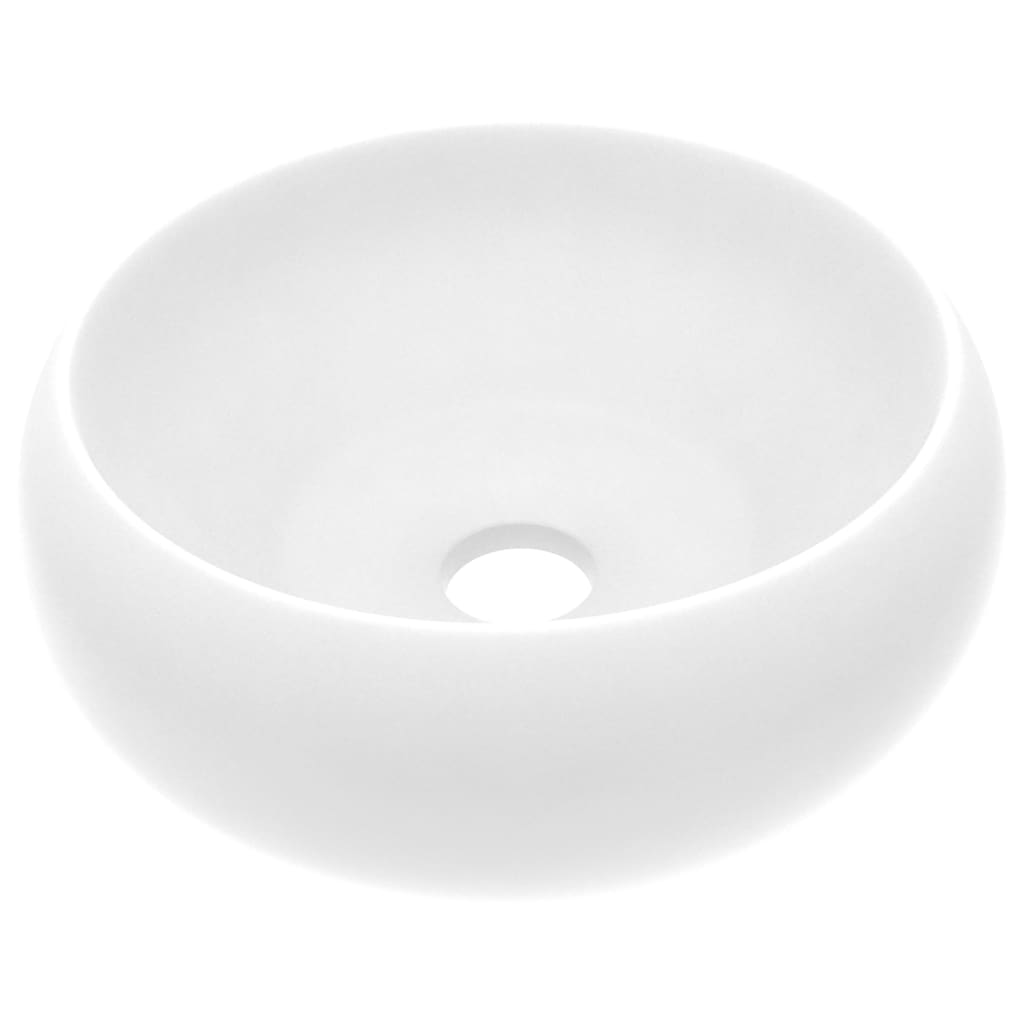 Vidaxl Washbasin kolem 40x15 cm keramická rohož bílá