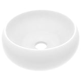 Vidaxl Washbasin alrededor de 40x15 cm Mat de cerámica White