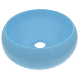 Vidaxl Washbasin Round 40x15 cm Céramique Matt bleu clair