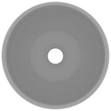 Vidaxl Washbasin Round 40x15 cm ceramico grigio chiaro Matt