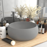 Vidaxl Washbasin Round 40x15 cm ceramico grigio chiaro Matt