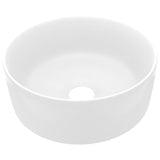 Vidaxl Washbasin okoli 40x15 cm keramična mat bela