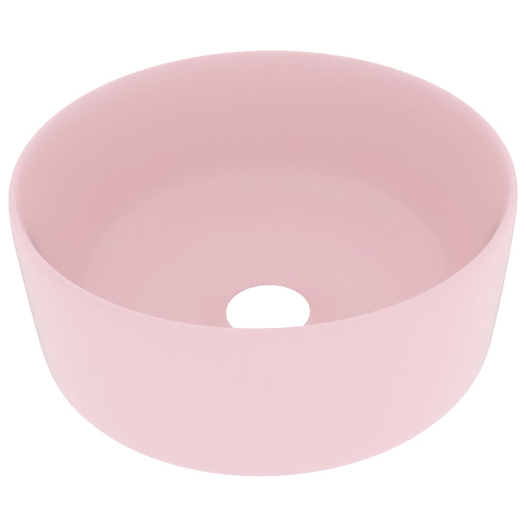 VidaXL Washbasin Round 40x15 cm Ceramic Matpown