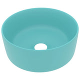 Vidaxl Washbasin Round 40x15 cm Cerámico Matt Light Green