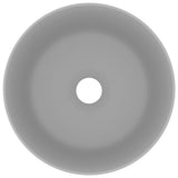 Vidaxl Washbasin Round 40x15 cm Céramique Matt Gris clair