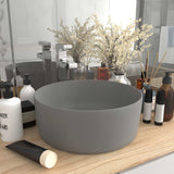 Vidaxl Washbasin Round 40x15 cm keramic matný světle šedá