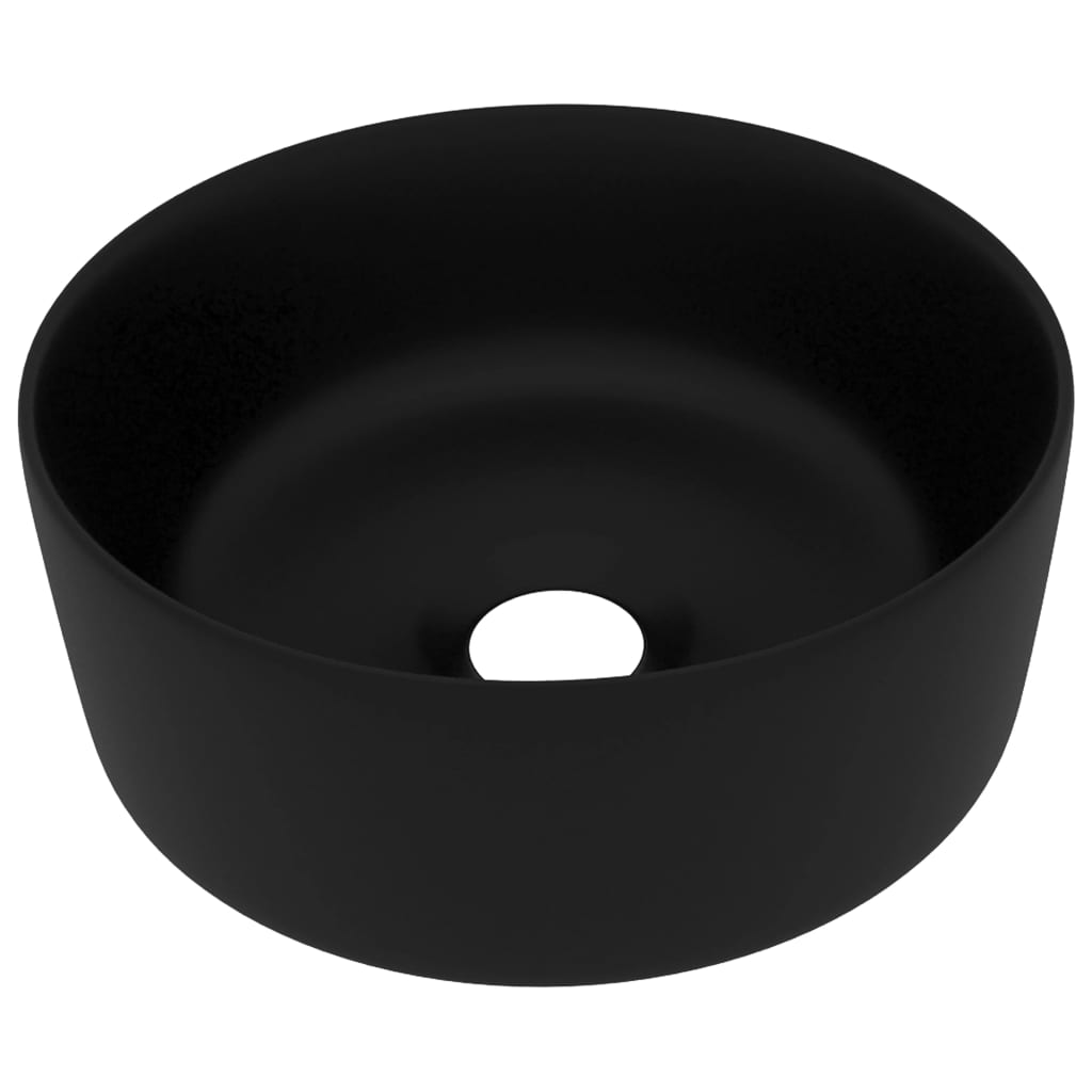 Vidaxl Washbasin alrededor de 40x15 cm de cerámica mate negro