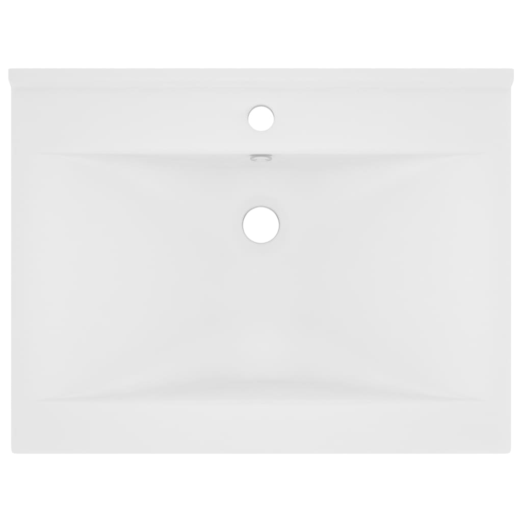 VidaXL Washbasin with tap hole 60x46 cm Ceramic Mat White