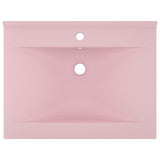 VIDAXL WASHBAIN mit TAP -Loch 60x46 cm Keramik Sole Pink