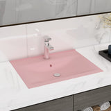 VIDAXL WASHBAIN mit TAP -Loch 60x46 cm Keramik Sole Pink