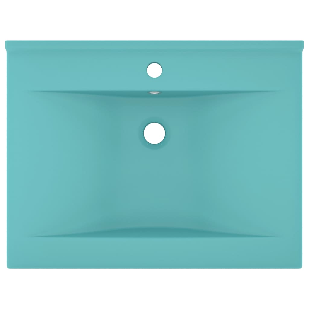 Vidaxl Washbasin med Tap Hole 60x46 cm keramisk Matt Light Green