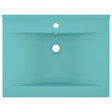 Vidaxl Washbasin con foro di rubinetto 60x46 cm in ceramica verde chiaro