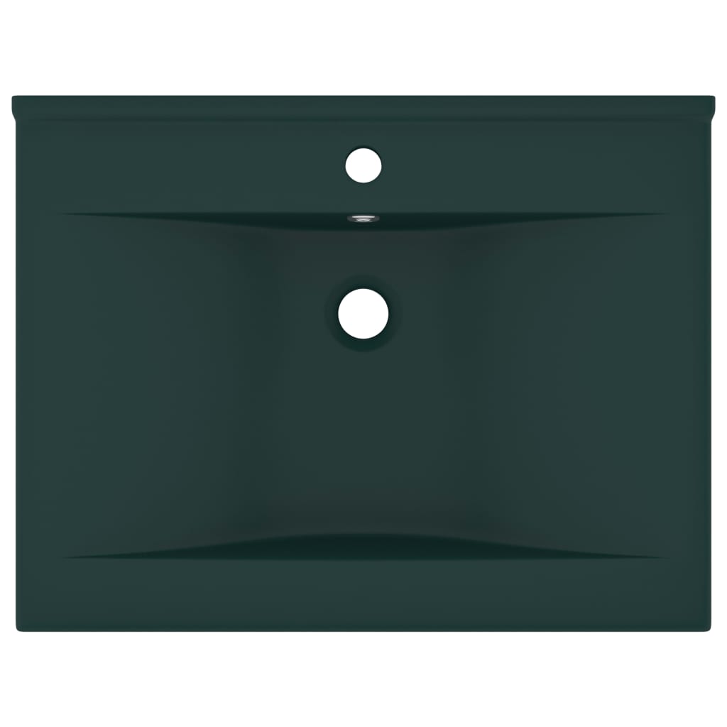 Vidaxl Washbasin s otvorem klepnutím 60x46 cm keramic Matt Dark Green