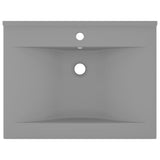 Vidaxl Washbasin s otvorem klepnutím 60x46 cm keramic matný světle šedá