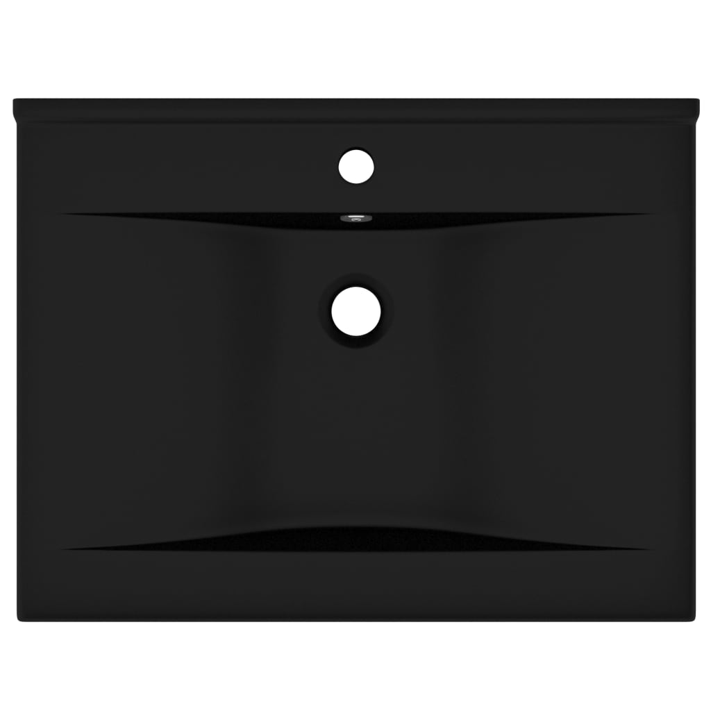 Vidaxl Washbasin con agujero de grifo 60x46 cm de cerámica mate negro