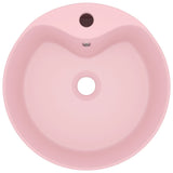 VidaXL Washbasin with landing 36x13 cm Ceramic sole pink