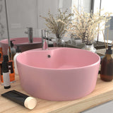 Vidaxl Washbasin con aterrizaje de 36x13 cm de cerámica rosa