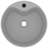 Vidaxl Washbasin con aterrizaje de 36x13 cm de cerámica mate gris claro