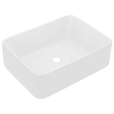 Vidaxl Washbasin 41x30x12 cm Mat de céramique blanc