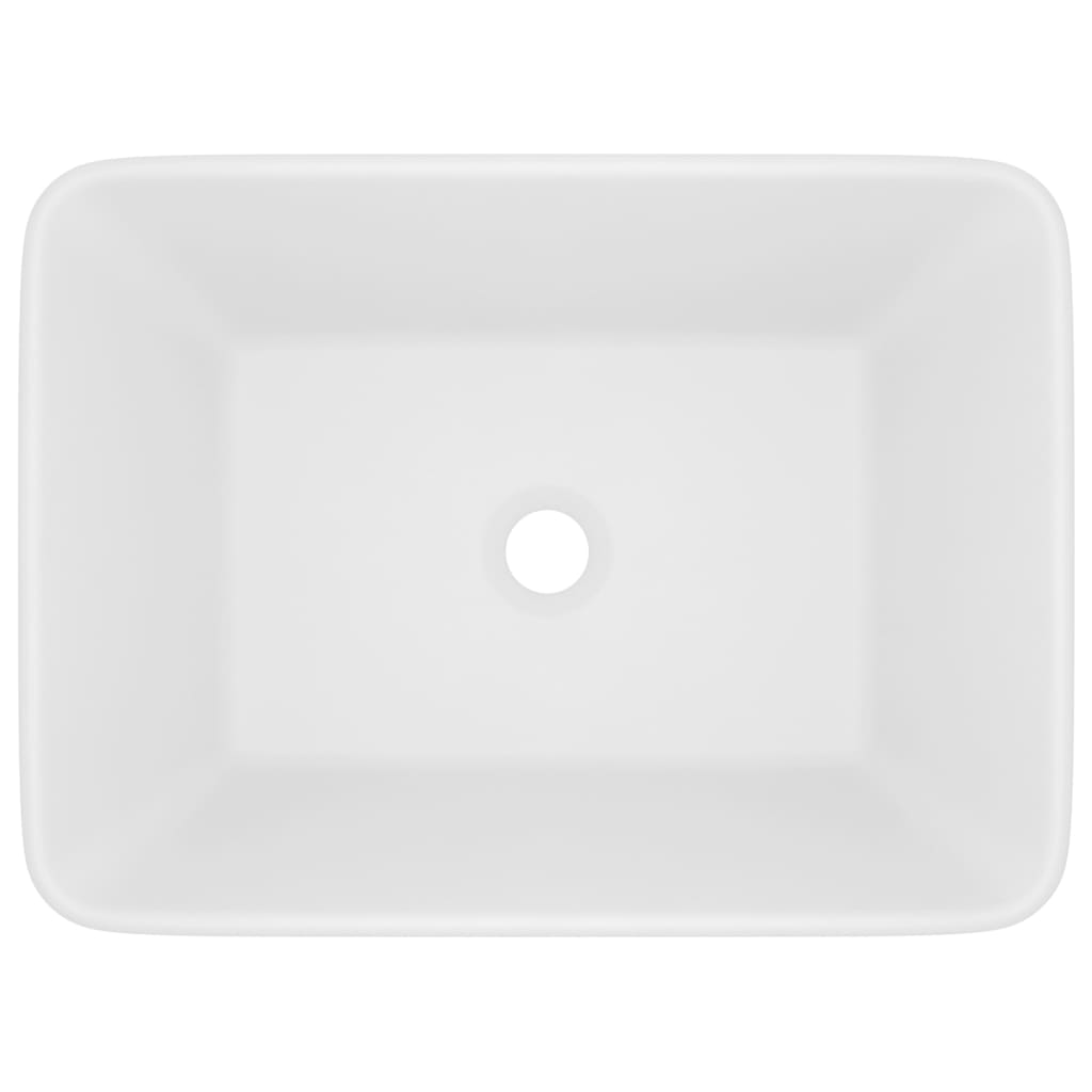 VidaXL Washbasin 41x30x12 cm Ceramic Mat White