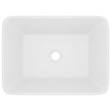 Vidaxl Washbasin 41x30x12 CM Mat de cerámica White