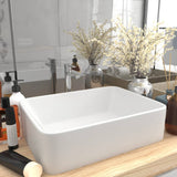 Vidaxl Washbasin 41x30x12 cm keramisk matte hvit